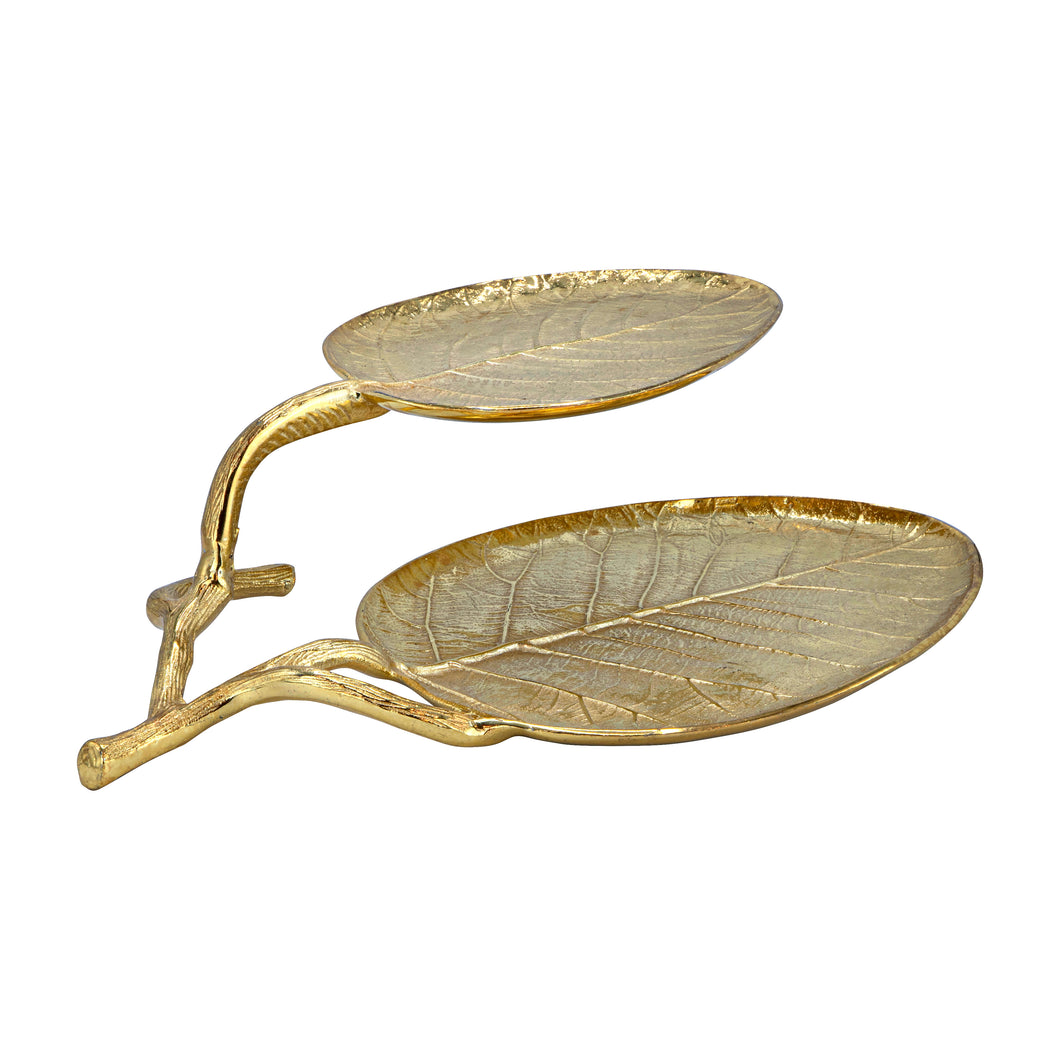 Two Tier Leaf Prop Gold