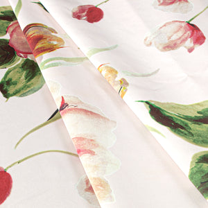 Tablecloth Print Pink Flower Red
