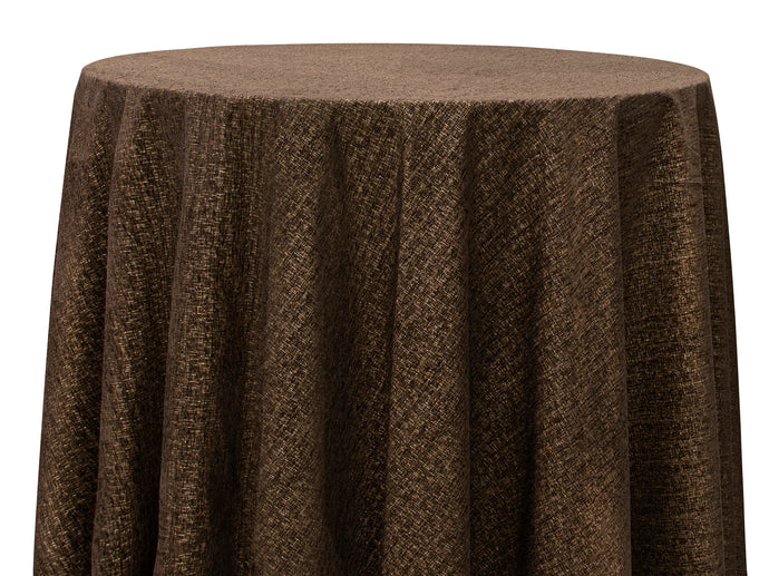 Tablecloth Chenille Brown/Gold